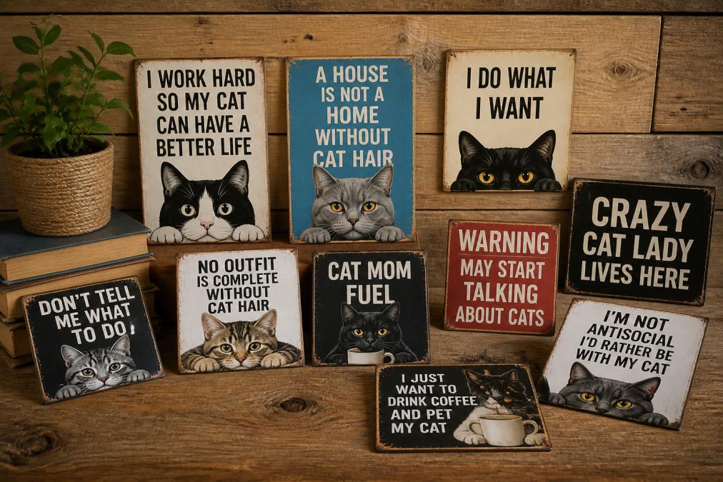 Funny Cat Signs for Home Decor: 10 Best Picks