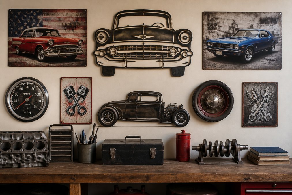 Vintage Car Garage Wall Art Ideas: 10 Bold Looks