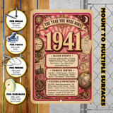 1941 The Year You Were Born Aluminum Sign – Vintage Birthday & Anniversary Gift