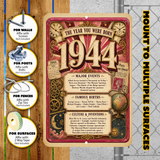 1944 The Year You Were Born Aluminum Sign – Vintage Birthday & Anniversary Gift