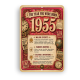 1955 The Year You Were Born Aluminum Sign – Vintage Birthday & Anniversary Gift