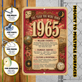 1965 The Year You Were Born Aluminum Sign – Vintage Birthday & Anniversary Gift
