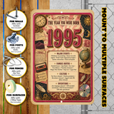 1995 The Year You Were Born Aluminum Sign – Vintage Birthday & Anniversary Gift