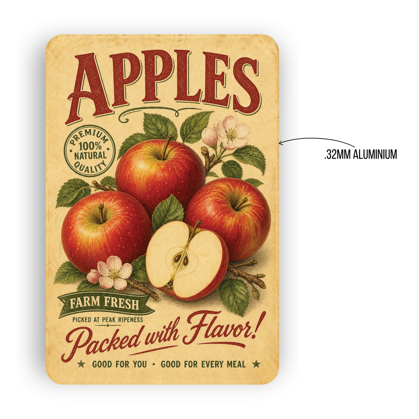 Vintage Watermelon Farm Fresh Aluminum Sign