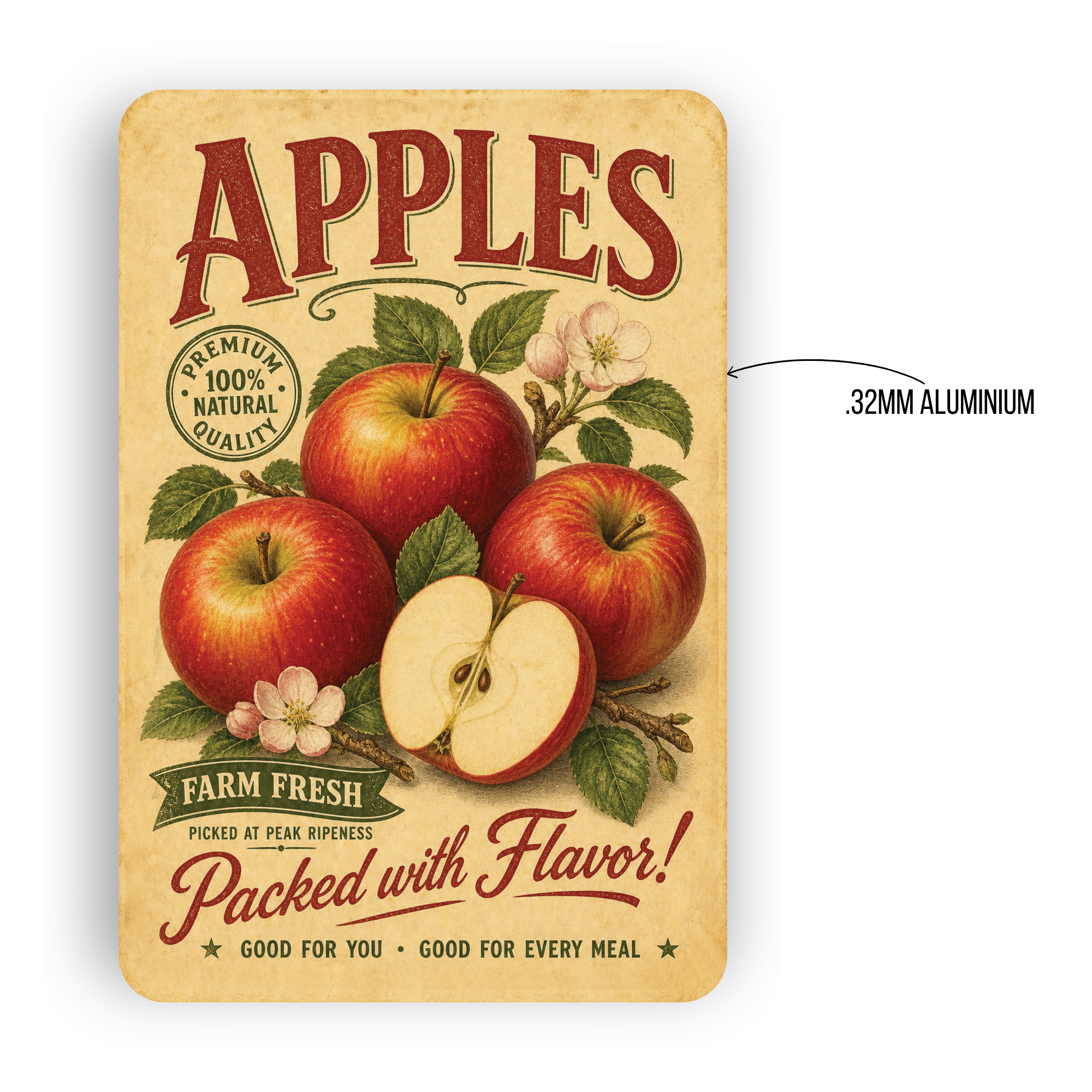 Vintage Watermelon Farm Fresh Aluminum Sign