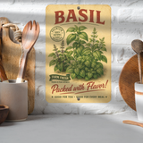 Vintage Basil Farm Fresh Aluminum Sign