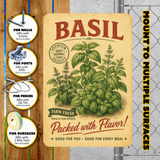 Vintage Basil Farm Fresh Aluminum Sign