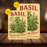 Vintage Basil Farm Fresh Aluminum Sign