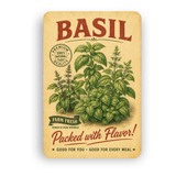 Vintage Basil Farm Fresh Aluminum Sign