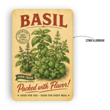 Vintage Basil Farm Fresh Aluminum Sign