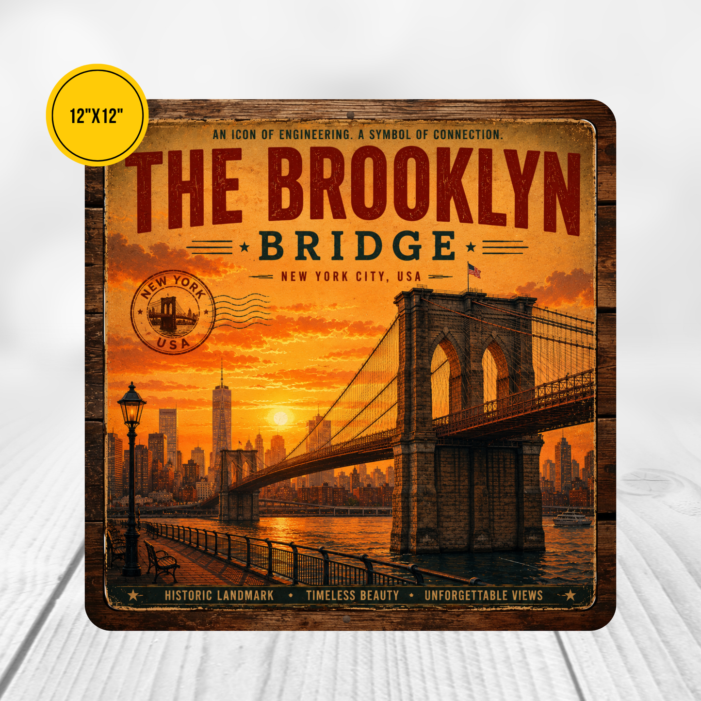Brooklyn Bridge Aluminum Sign