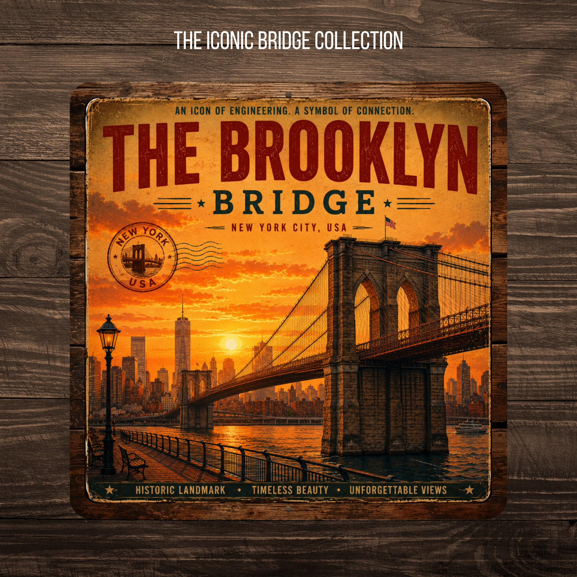 Brooklyn Bridge Aluminum Sign