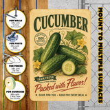 Vintage Cucumber Farm Fresh Aluminum Sign