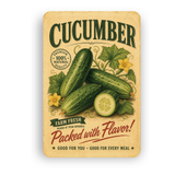 Vintage Cucumber Farm Fresh Aluminum Sign