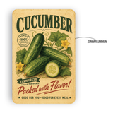 Vintage Cucumber Farm Fresh Aluminum Sign