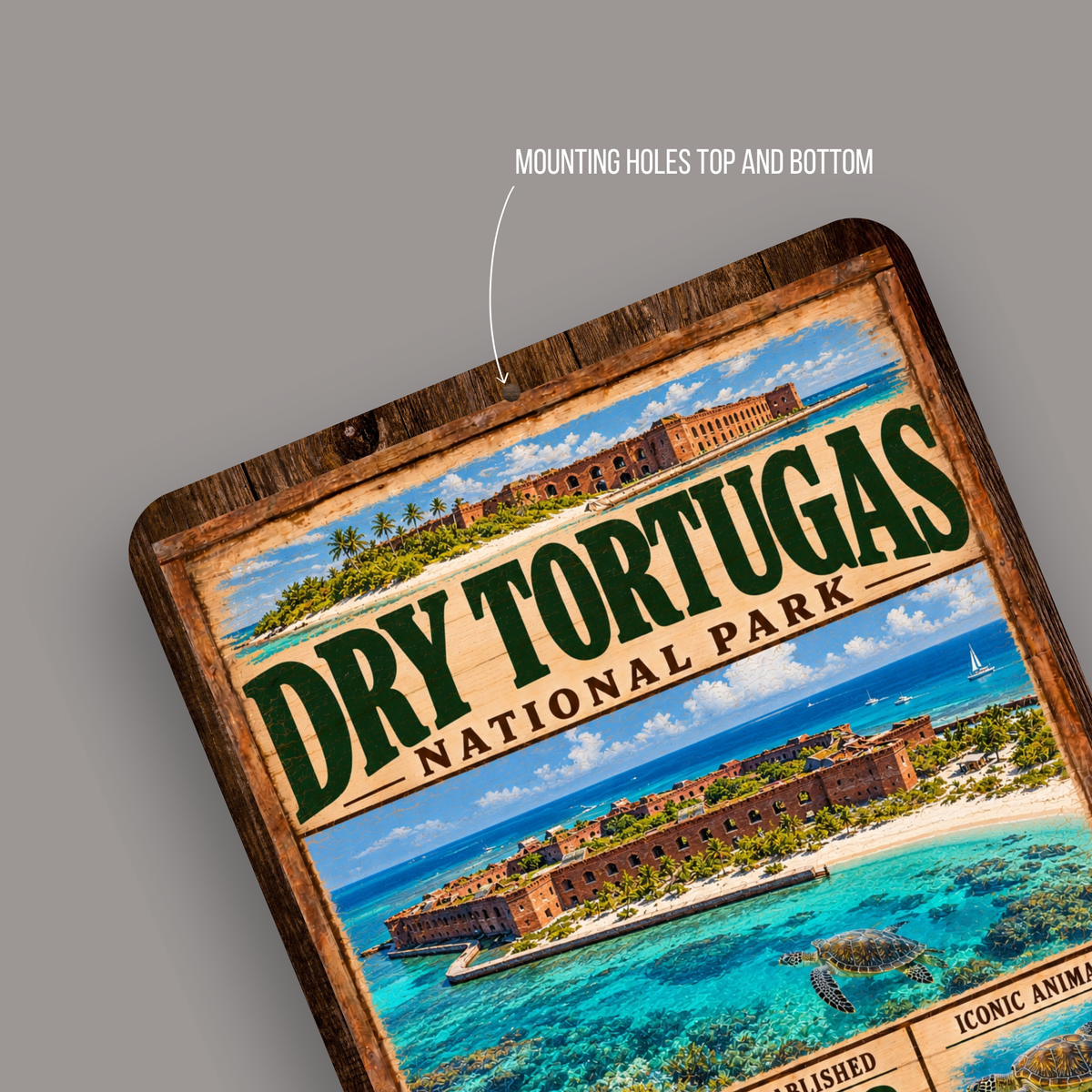 Dry Tortugas National Park Facts Aluminum Sign