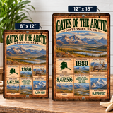 Gates of the Arctic National Park Facts Aluminum Sign