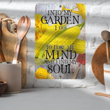 Into My Garden I Go Corn Aluminum Garden Sign