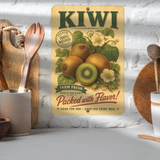 Vintage Kiwi Farm Fresh Aluminum Sign