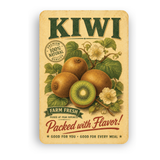 Vintage Kiwi Farm Fresh Aluminum Sign