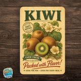 Vintage Kiwi Farm Fresh Aluminum Sign
