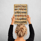 Most Visited National Parks in America Aluminum Sign