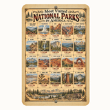 Most Visited National Parks in America Aluminum Sign