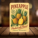 Vintage Pineapple Farm Fresh Aluminum Sign