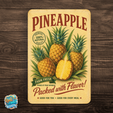 Vintage Pineapple Farm Fresh Aluminum Sign