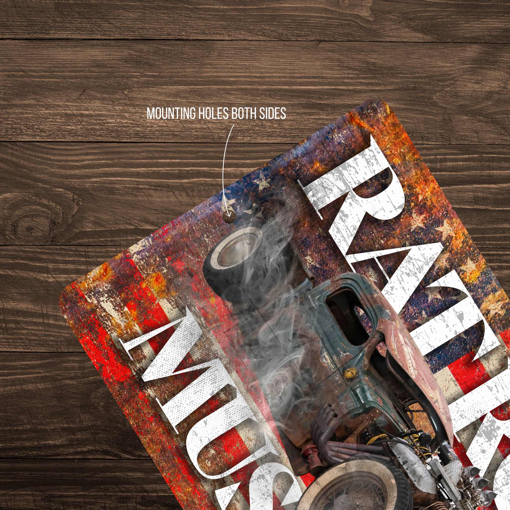 Rat Rod Muscle Car Sign