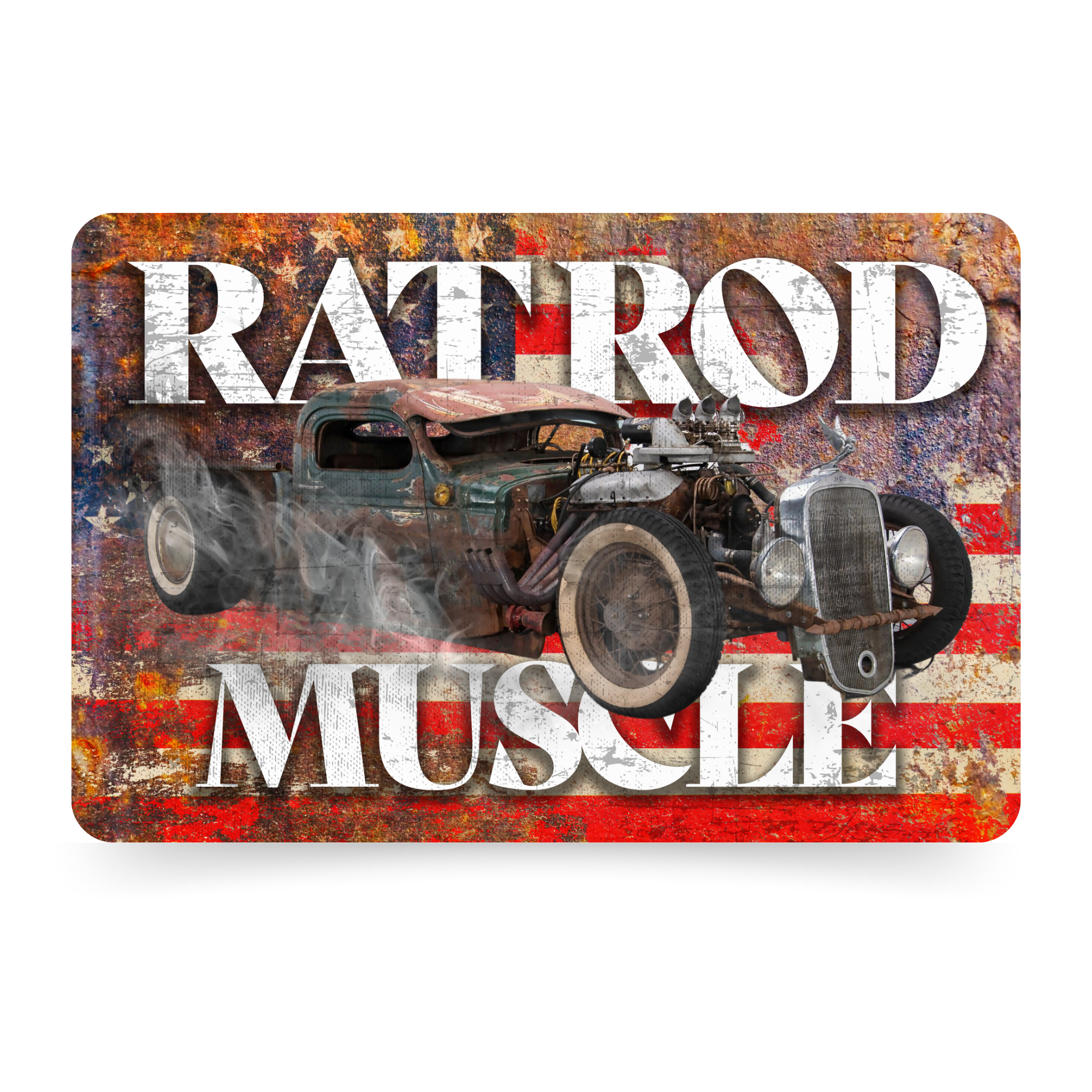 Rat Rod Muscle Car Sign