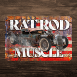 Rat Rod Muscle Car Sign