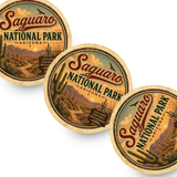 Saguaro National Park Ceramic Coaster – 4" Round