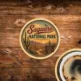 Saguaro National Park Ceramic Coaster – 4" Round
