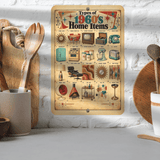 Types of 1960s Home Items – Retro Mid-Century Aluminum Sign