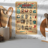 Types of 1950s Home Items – Retro Mid-Century Aluminum Sign