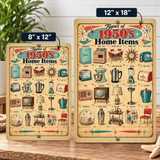 Types of 1950s Home Items – Retro Mid-Century Aluminum Sign