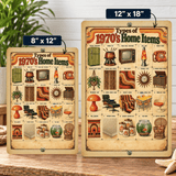 Types of 1970s Home Items – Retro 70s Aluminum Sign