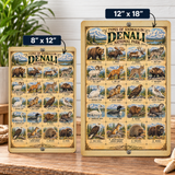 Animals of Denali National Park – Vintage Wildlife Identification Metal Sign