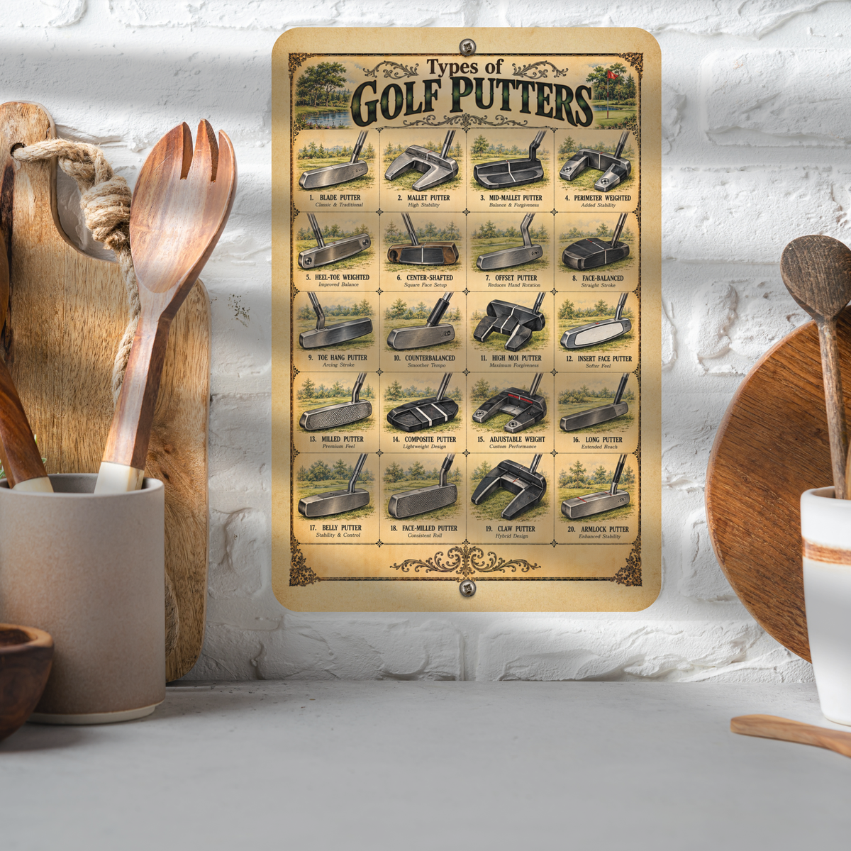 Awesome Golf Courses – Vintage Golf Course Aluminum Sign