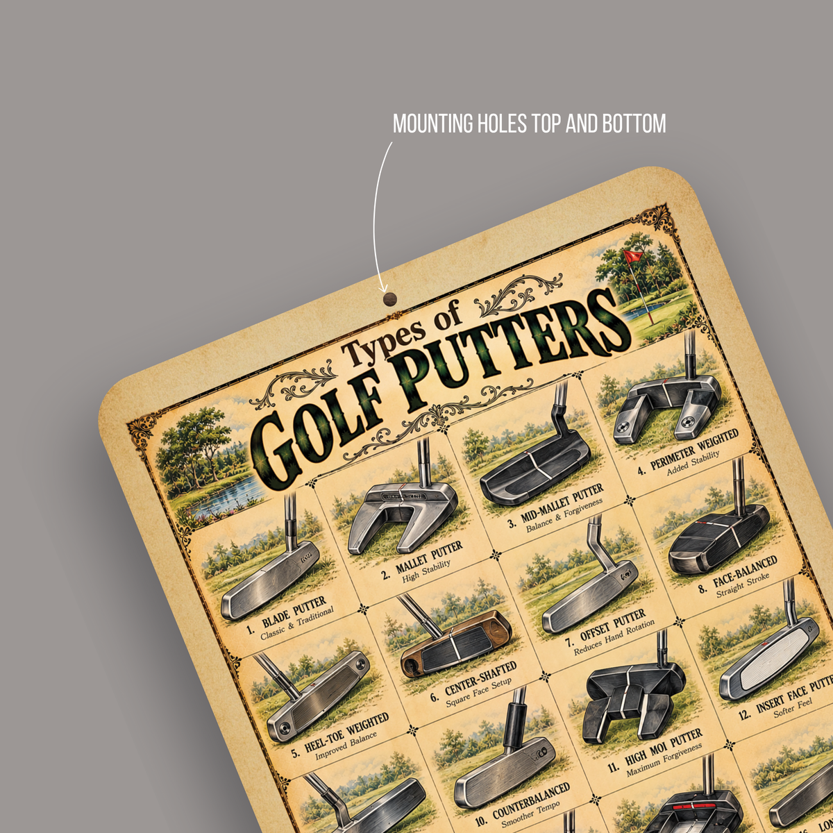 Awesome Golf Courses – Vintage Golf Course Aluminum Sign
