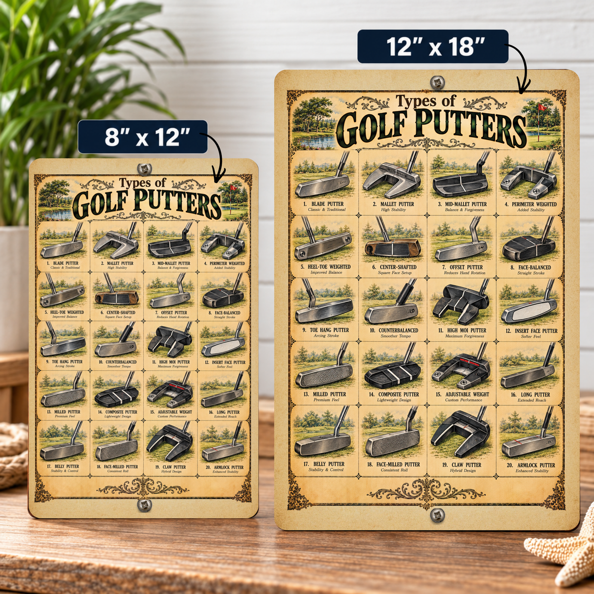 Awesome Golf Courses – Vintage Golf Course Aluminum Sign