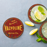 Vintage Valvoline Motor Oil Ceramic Coaster – 4-Inch Round