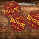Vintage Valvoline Motor Oil Ceramic Coaster – 4-Inch Round