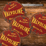 Vintage Valvoline Motor Oil Ceramic Coaster – 4-Inch Round