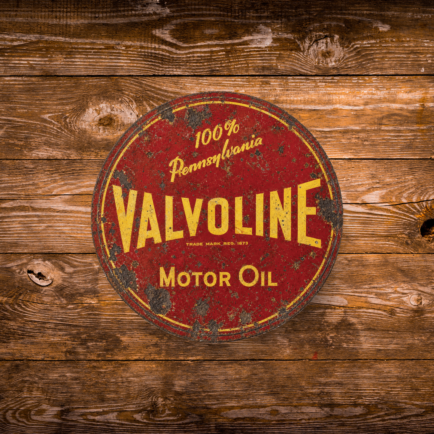 Vintage Valvoline Motor Oil Magnet – 3-Inch Round Aluminum