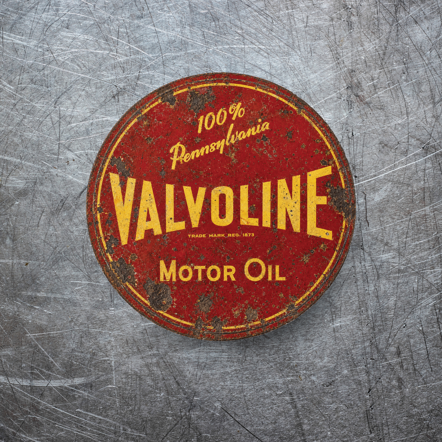 Vintage Valvoline Motor Oil Magnet – 3-Inch Round Aluminum