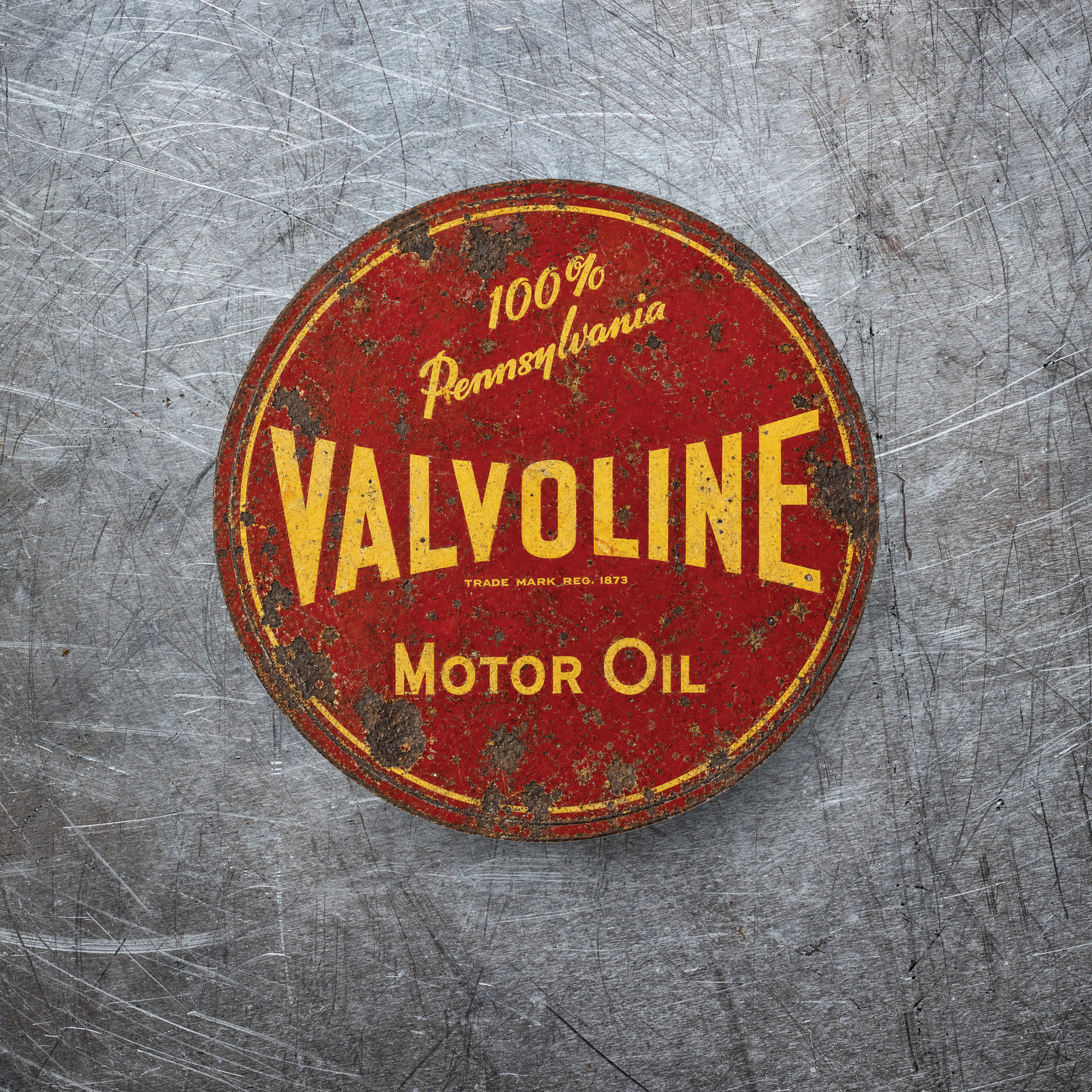 Vintage Valvoline Motor Oil Magnet – 3-Inch Round Aluminum