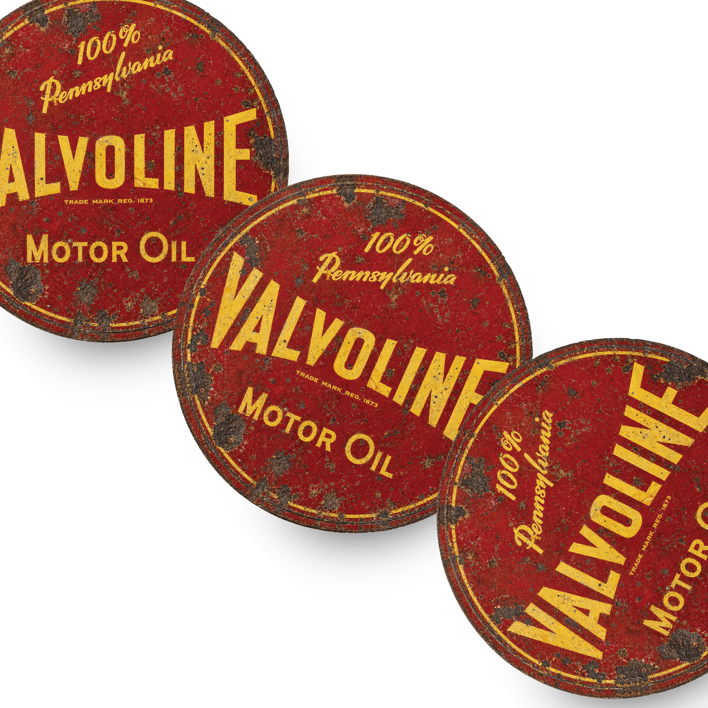 Vintage Valvoline Motor Oil Ceramic Coaster – 4-Inch Round