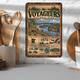 Voyageurs National Park Facts Aluminum Sign